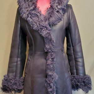 Genuine Sheepskin Leather Coat Women